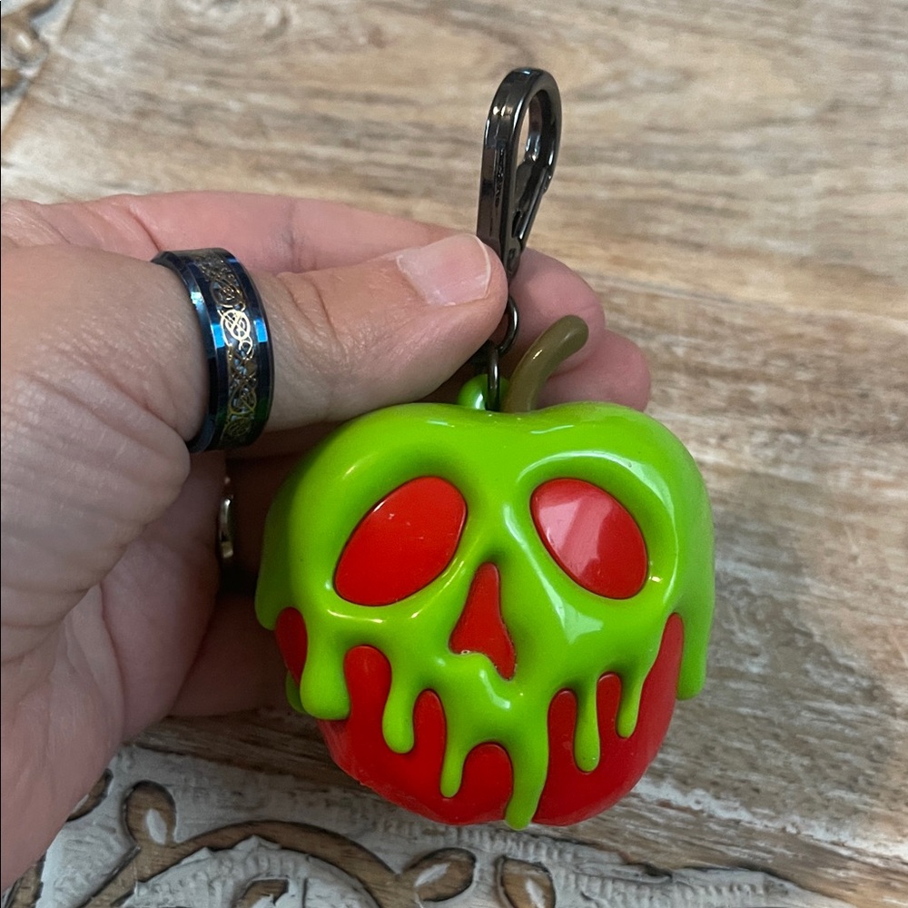 Disney Villains Green and Red Apple Keychain